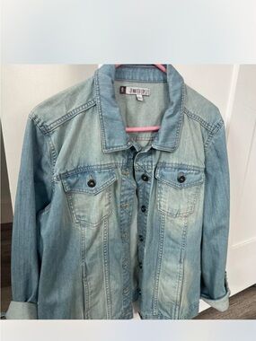 Jennifer Lopez Washed Light Blue Denim Jacket